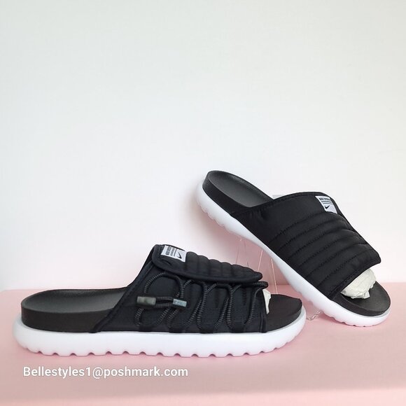 NIKE Asuna 2 Sporty Quilted Slide Sandals- Black/White color- Women’s Size: 9 ⭐ - Picture 2 of 16
